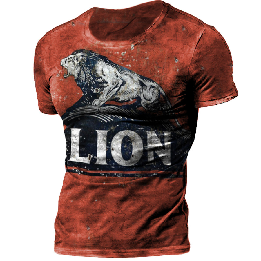 

Mens Outdoor Fashion Retro Printed T-shirt