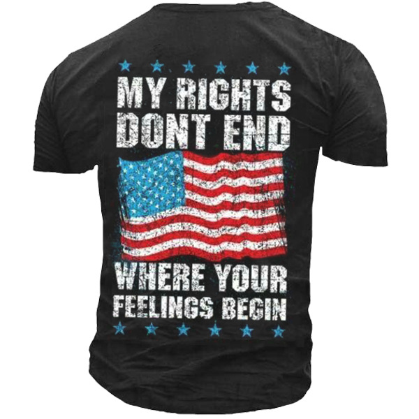 My Rights Don't End Chic Where Your Feelings Begin Men's T-shirt