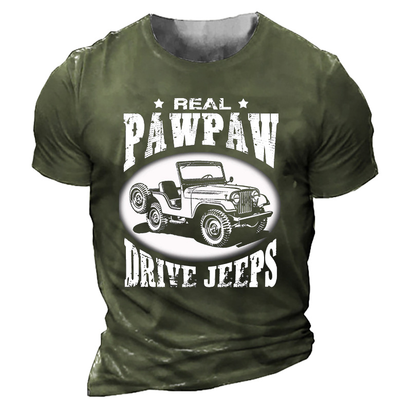 Real Pawpaw Drive Jeeps Chic Father's Day Jeep Papa Jeep Offroad Jeep Grandpa T-shirt