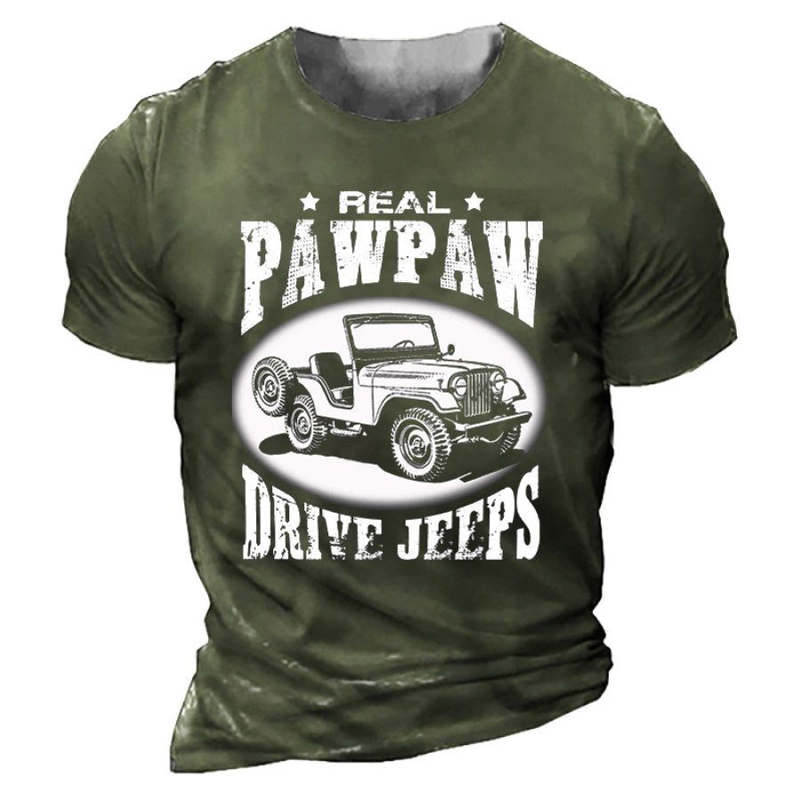 Real Pawpaw Drive Jeeps Father's Day Jeep Papa Jeep Offroad Jeep Grandpa T-Shirt