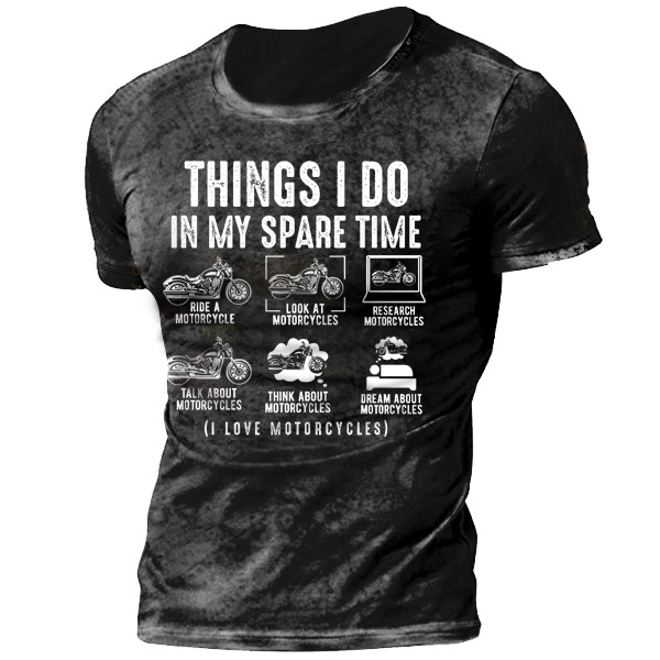 Things I Do In Chic My Spare Time Men's Cotton Short Sleeve T-shirt