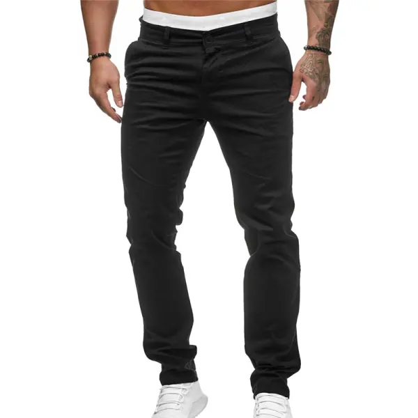 Men's Versatile Breathable Solid Color Casual Trousers - Ootdyouth.com 