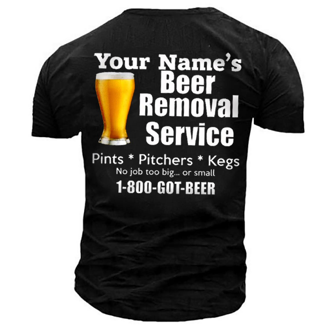 Men's Outdoor Beer Removal Chic Service Cotton T-shirt