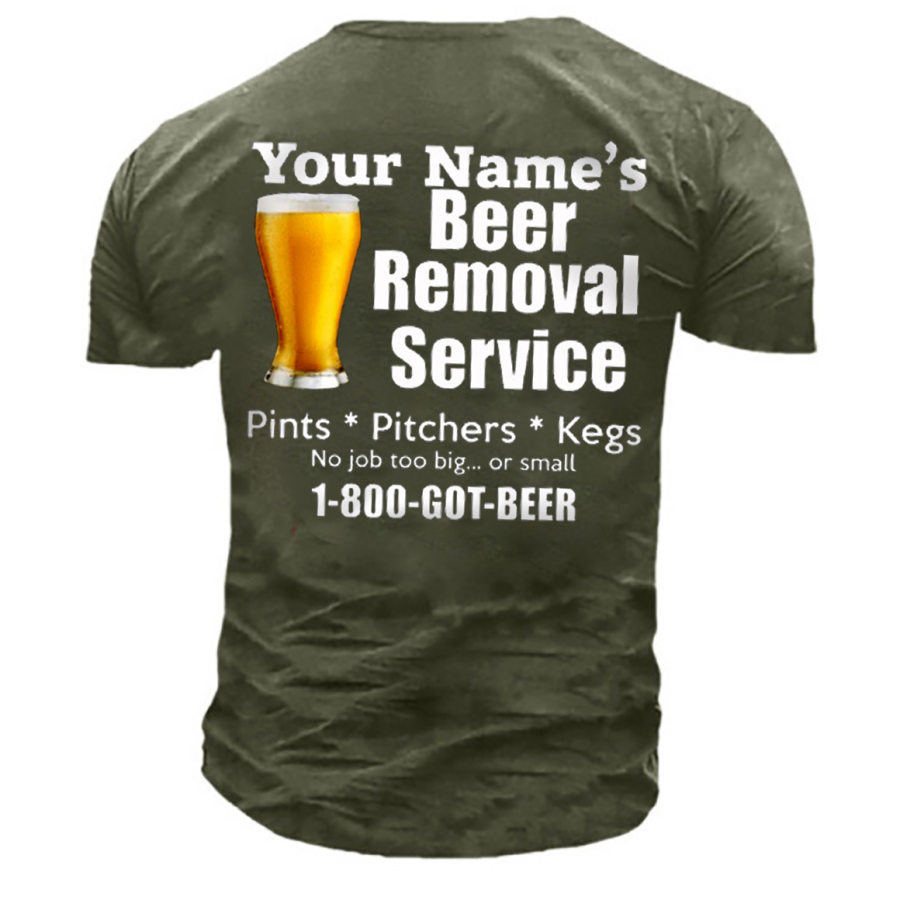 

Men's Outdoor Beer Removal Service Cotton T-Shirt