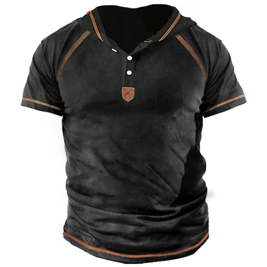 

Camiseta Casual De Manga Corta Con Capucha Para Hombre Al Aire Libre