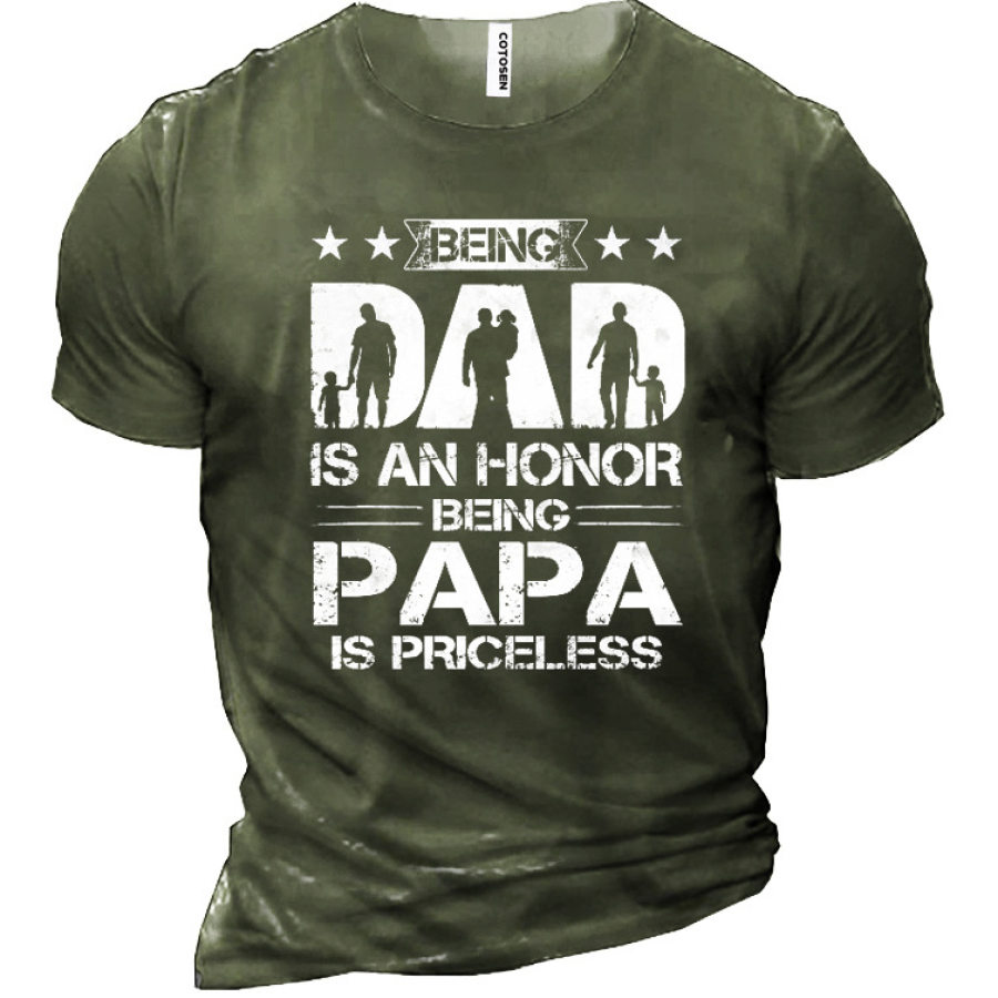 

Papa Men's Cotton Short Sleeve T-Shirt