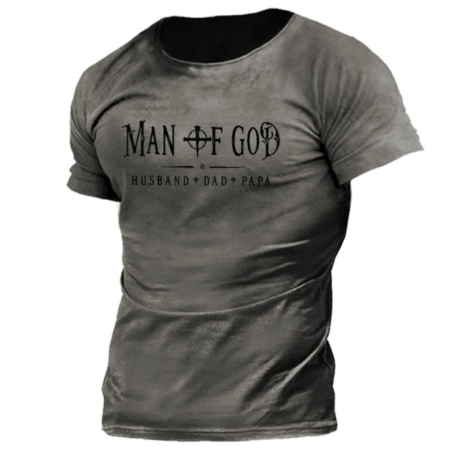 

Man Of God Men's Cotton Short Sleeve T-Shirt