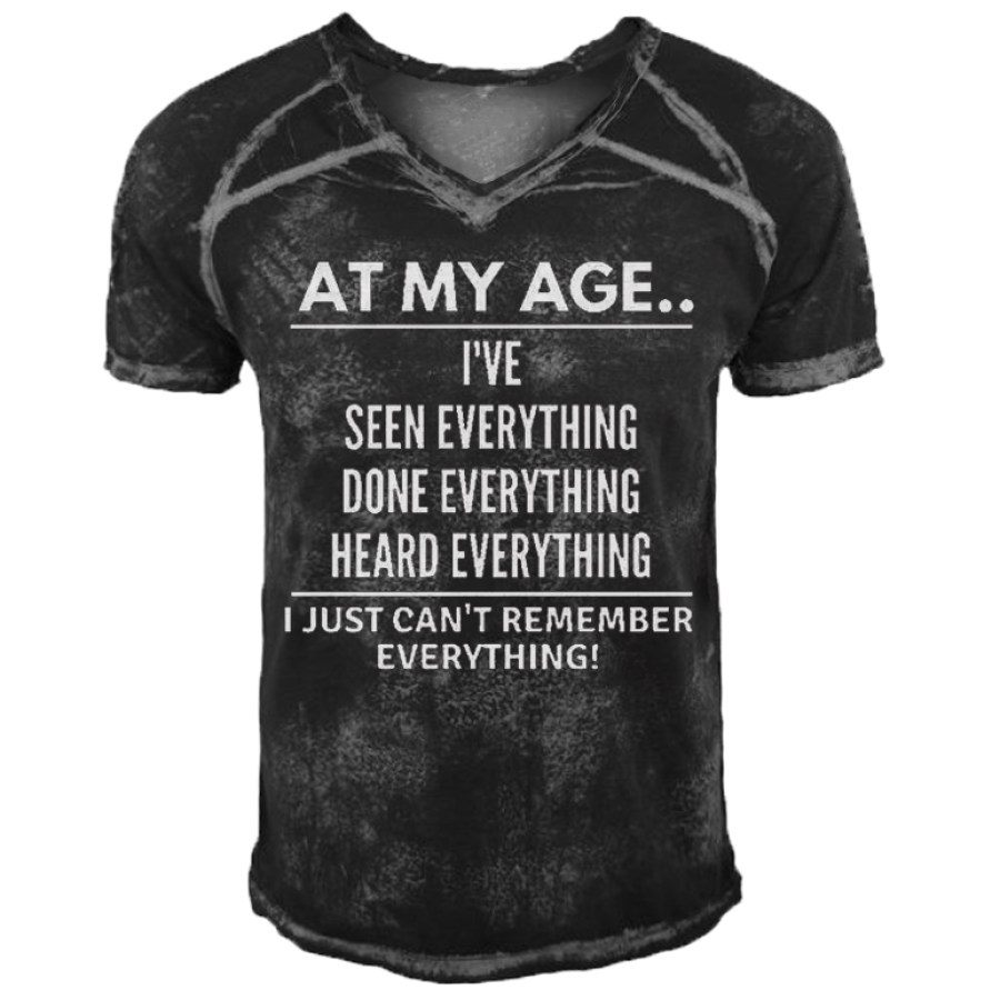 

Act My Age Men's Letter Print T-Shirt