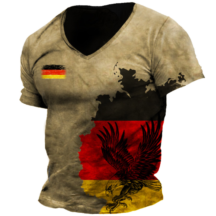 

Men's Outdoor German Eagle V-Neck T-Shirt