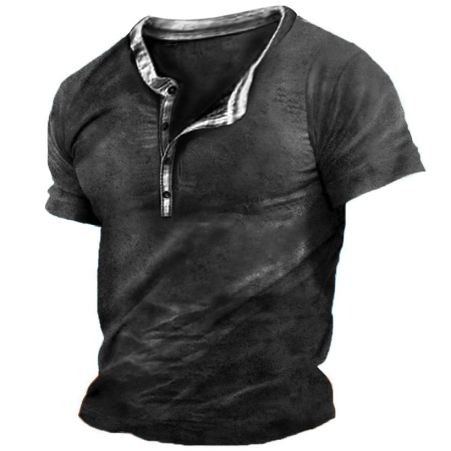 

Men's Vintage Solid Henley T-Shirt