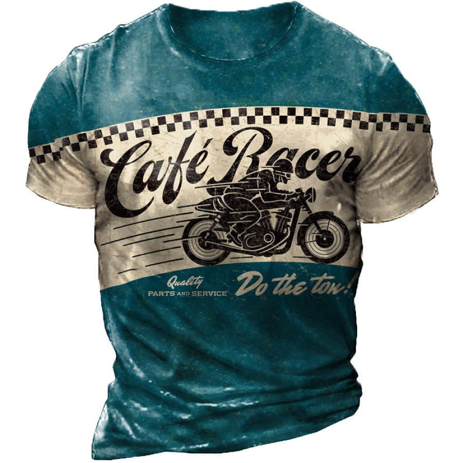 

Men's Outdoor Motorcycle Print T-Shirt