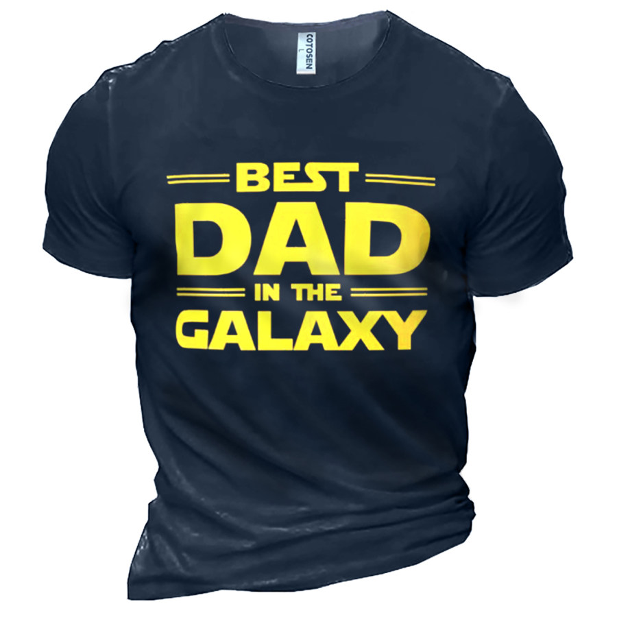 

Men's Best Dad In The Galaxy Cotton T-Shirt