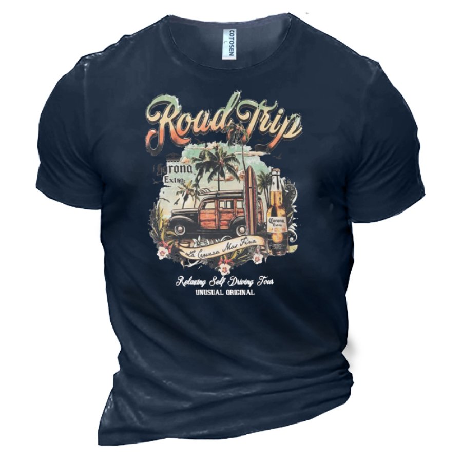 

Men's Road Trip Beach Palms Beer Resort Cotton T-Shirt