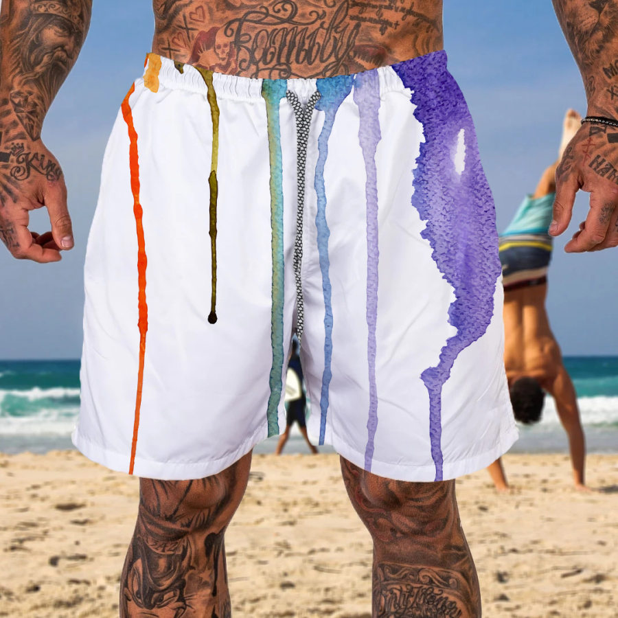 

Men's Casual Print Beach Trunks Swim Trunks Shorts