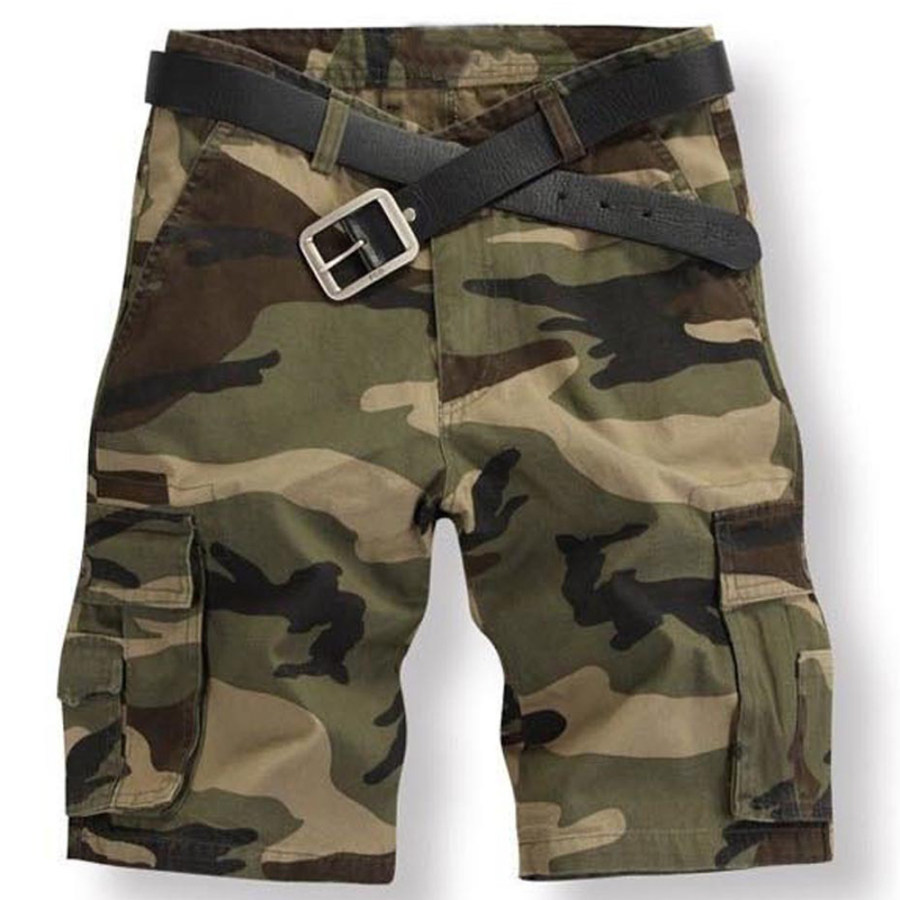 

Men's Outdoor Lightweight Multi Pocket Cotton Casual Cargo Shorts