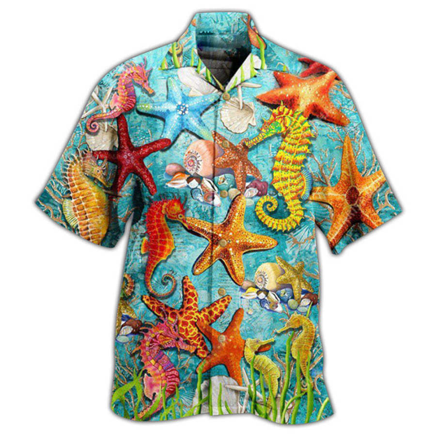 

Men's Starfish Short Sleeve Beach Shirt