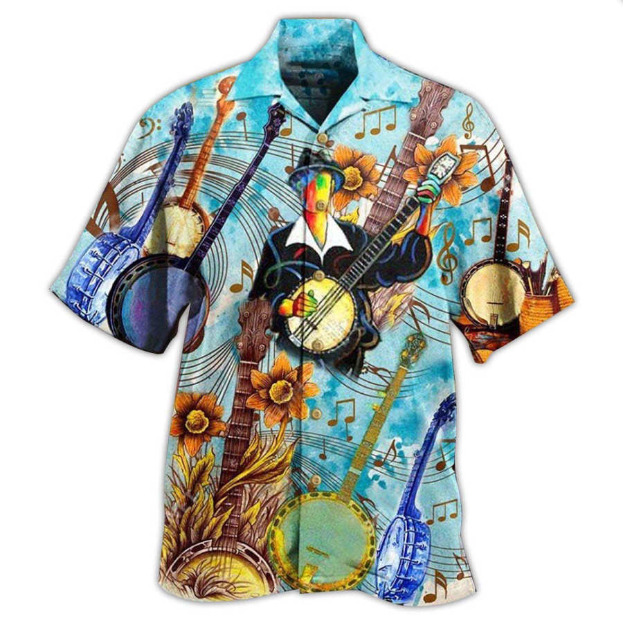 

Men's Music Short Sleeve Beach Shirt