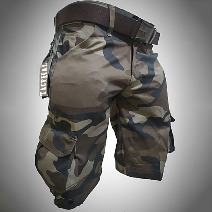 

Men's Outdoor Multi-pocket Camo Cargo Shorts