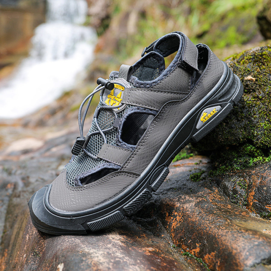 

Men's Outdoor Breathable Wading Lace-Up Hole Sandals