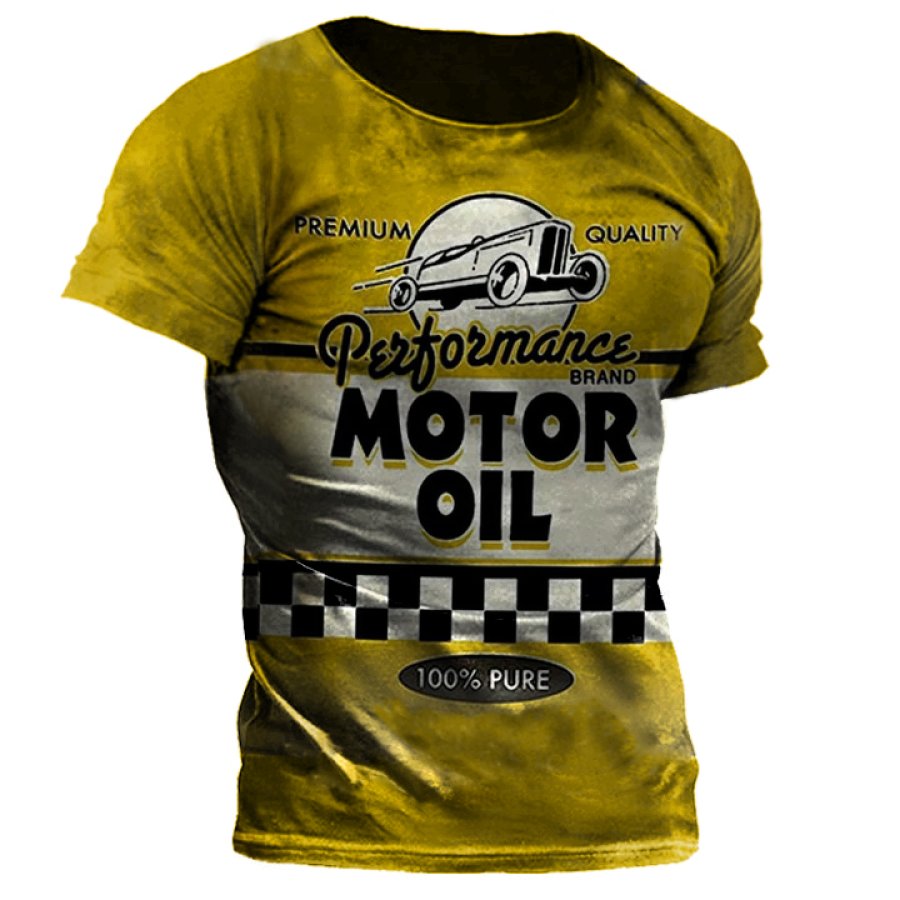 

Men's Motor Oil Racing Print T-Shirt