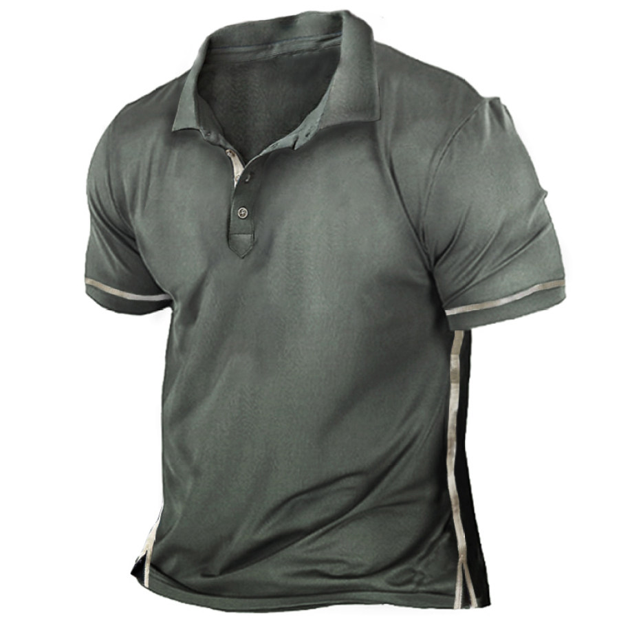 

Men's Outdoor Retro Tactical Short Sleeve Polo T-Shirt