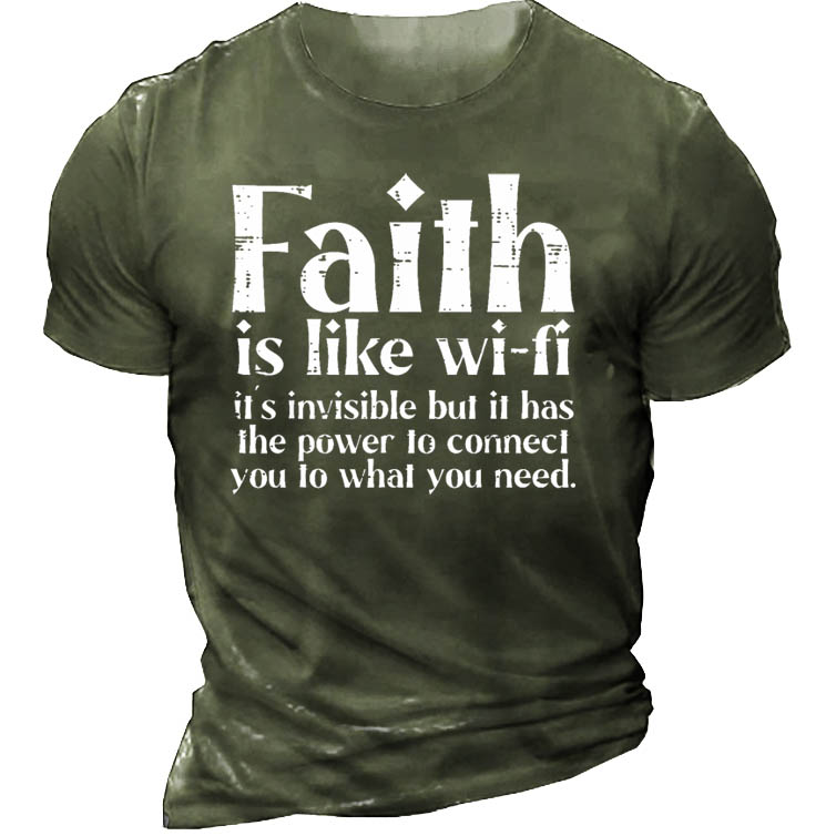 Faith Is Like Wifi Chic Men's Short Sleeve T-shirt