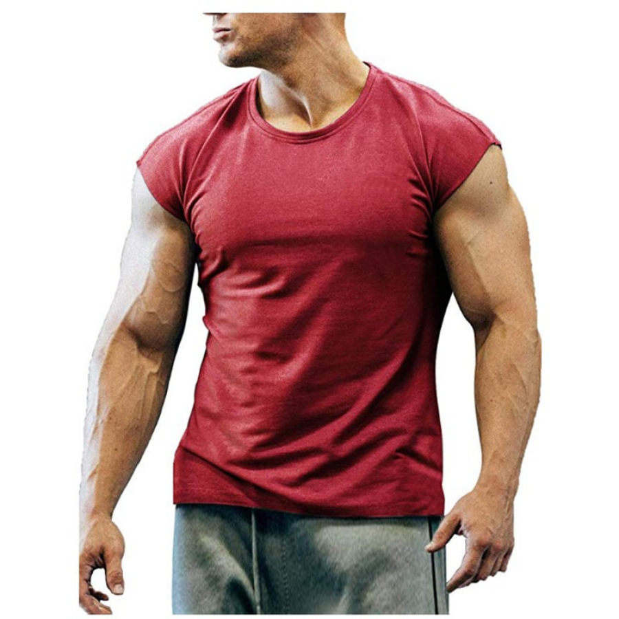 

Men's Sleeveless Casual Sports Fitness Short Sleeve