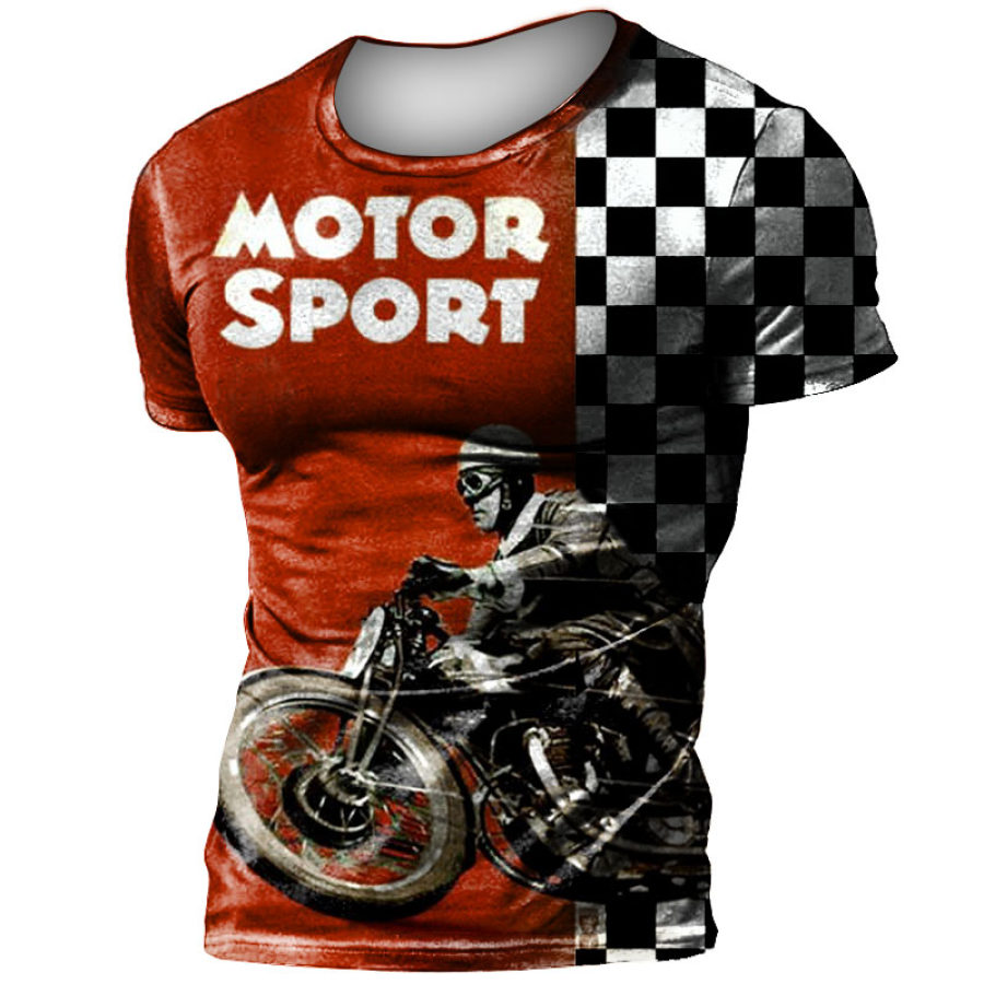 

Men's Outdoor Motor Sport Checkerboard T-Shirt