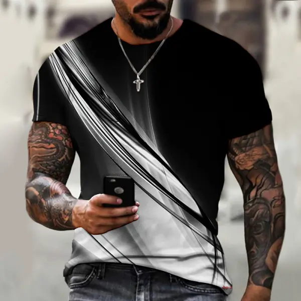 Men's Gradient Shade Print T-Shirt Only $18.99 - Cotosen.com 