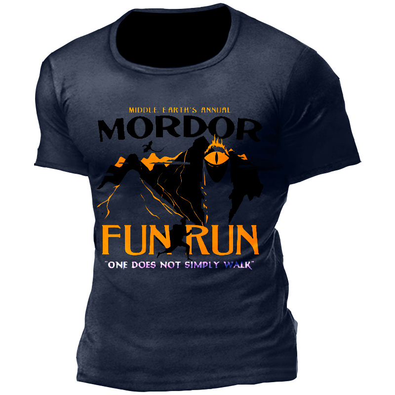 Mordor Fun Run Men's Chic Cotton T-shirt