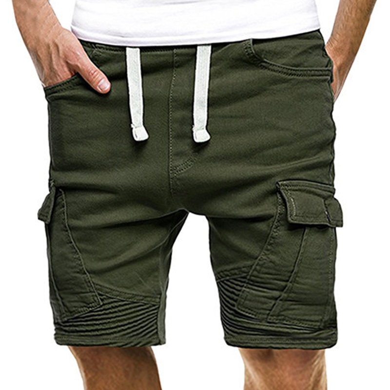 Men's Pleated Hem Multi-pocket Chic Cargo Pants