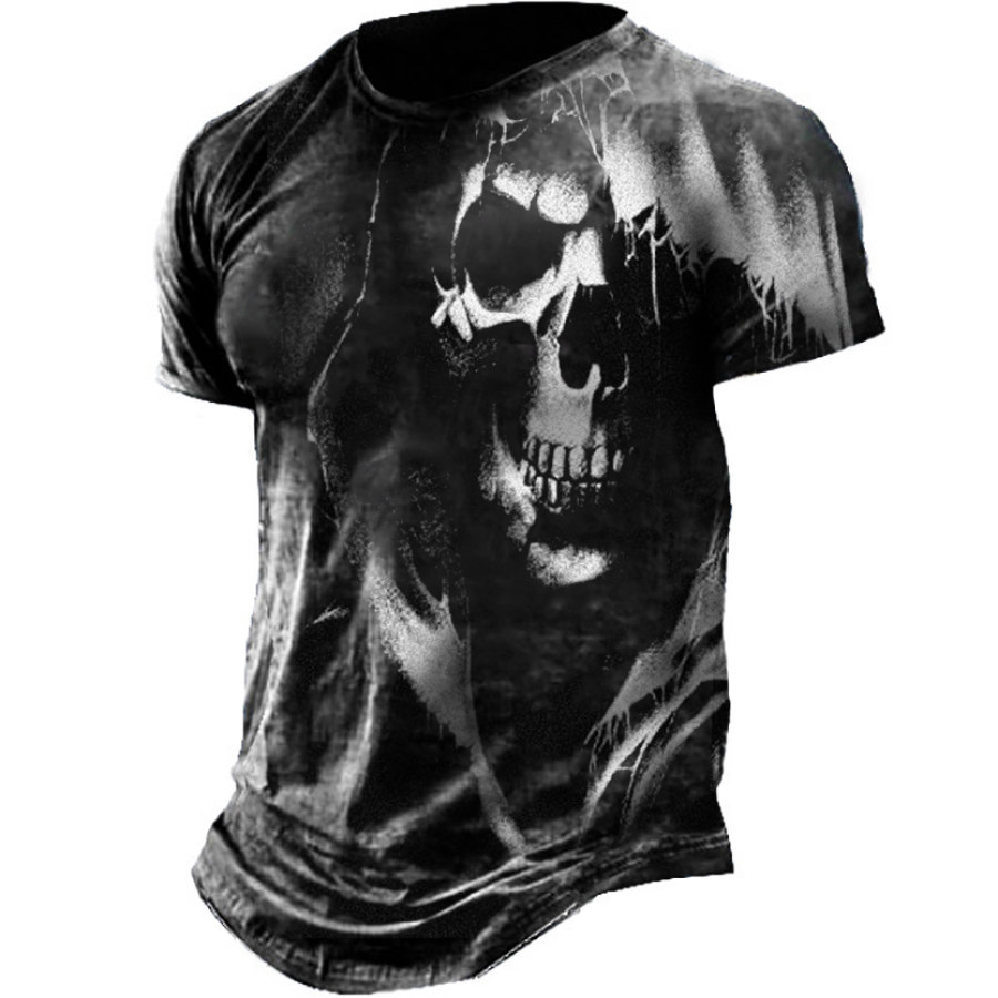 

Men's Outdoor Skull Print T-Shirt