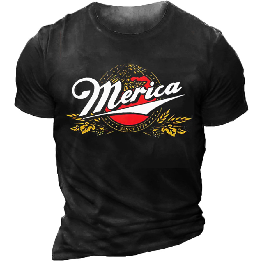 

Men's Casual American Eagle Print T-Shirt