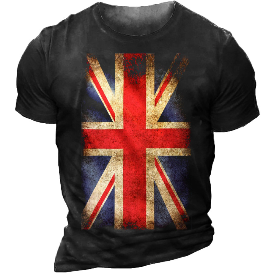 

Men's Outdoor Union Jack Vintage Print T-Shirt