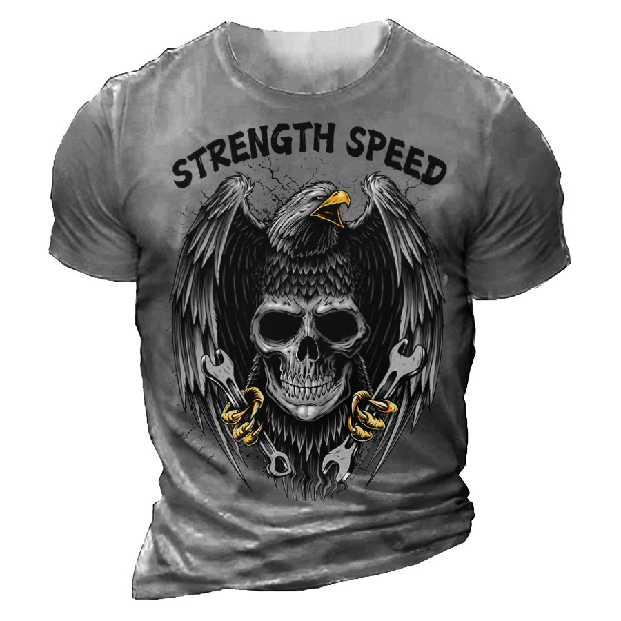 

Men's Training Slogan Silhouette Print Short Sleeve T-Shirt