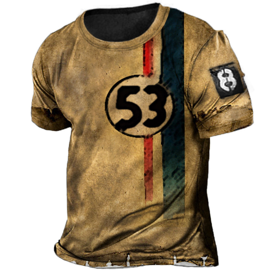 

Men's Vintage Stripe Print T-Shirt