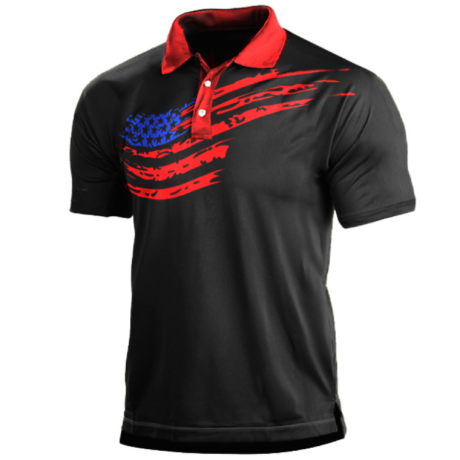 

Men's Moisture Wicking Sports Short Sleeve Polo Shirt