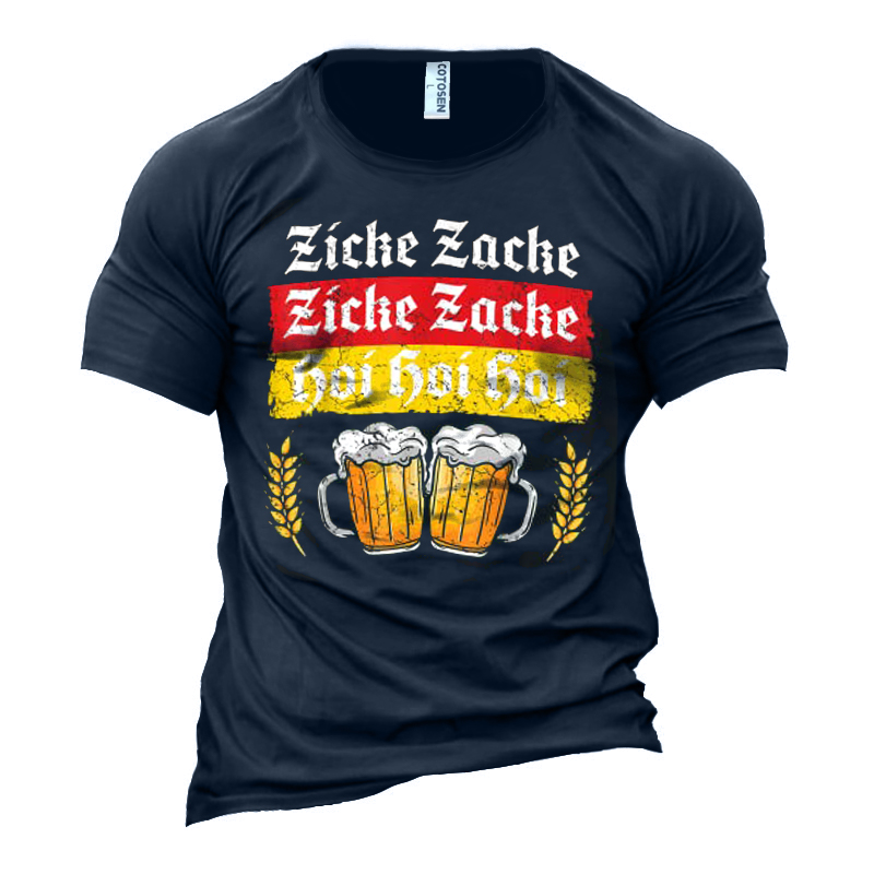 Men's German Flag Beer Chic Graphic Print T-shirt