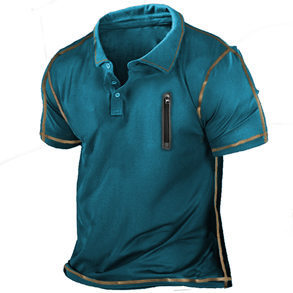 Men's Outdoor Tactical Sport Chic Polo Neck T-shirt