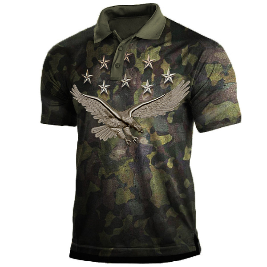 

Men's Outdoor Star Eagle Camo Short Sleeve Polo Shirt