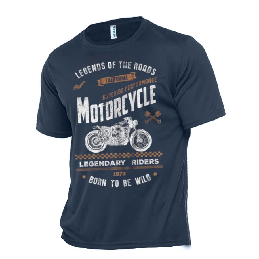 

Legends Of The Roads Men's Motorcycle Cotton T-Shirt