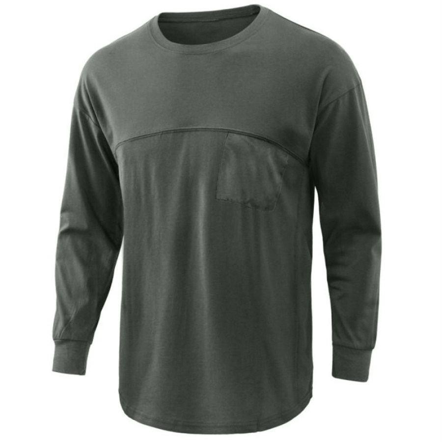 

Men's Pocket Splicing Tactical T-Shirt