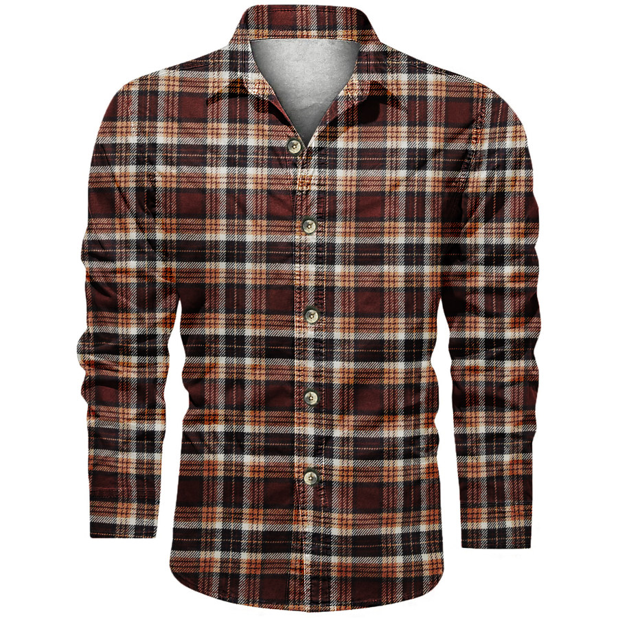 

Men's Outdoor Classic Plaid Long Sleeve Shirt