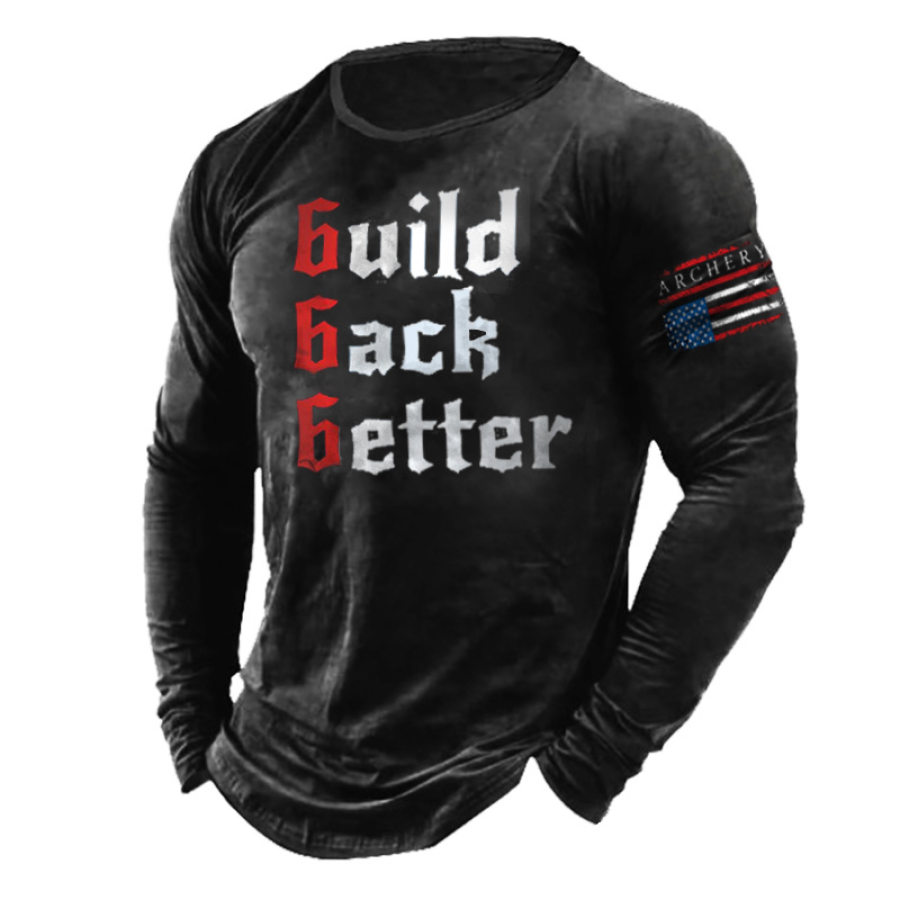 

Good Build Back Better 666 American Flag Men's Cotton Tee