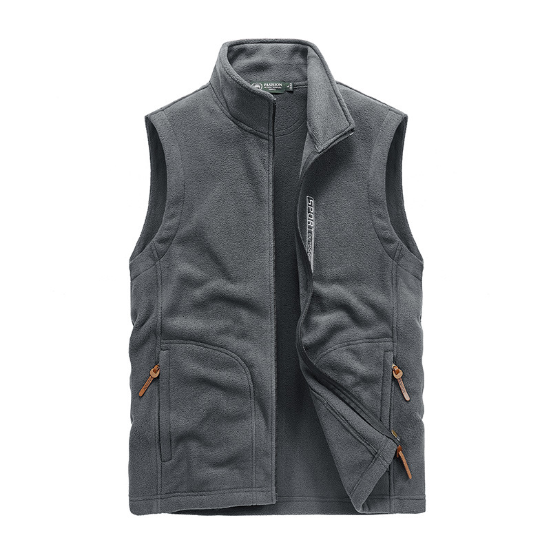 Men's Outdoor Fleece Zip Chic Pocket Tactical Tank Top Jacket