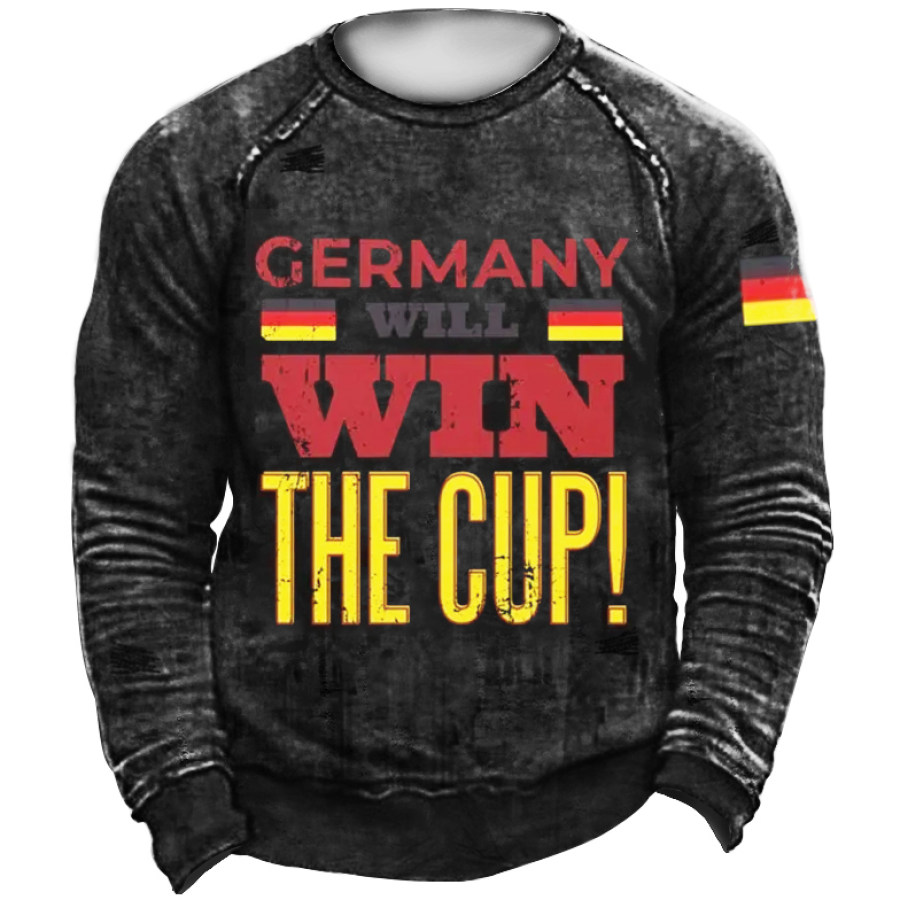 

Germany Will Win The Cup Men's Crew Neck Long Sleeve Sweatshirt