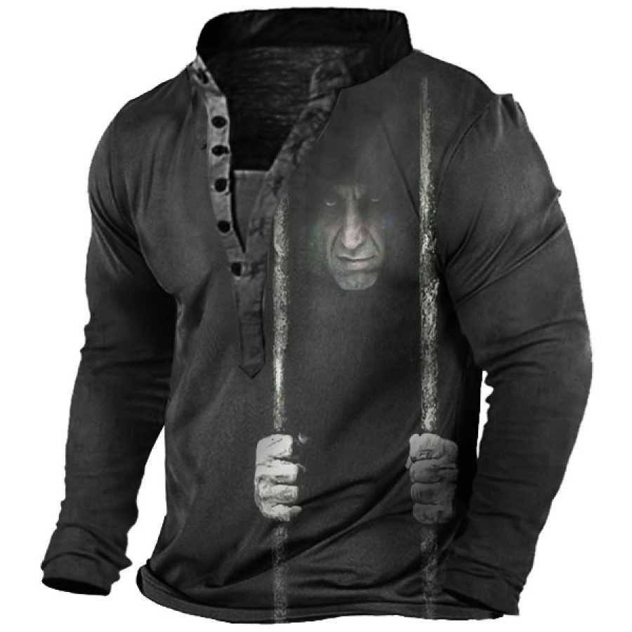 

Men's Henley Long Sleeve Training Shirt