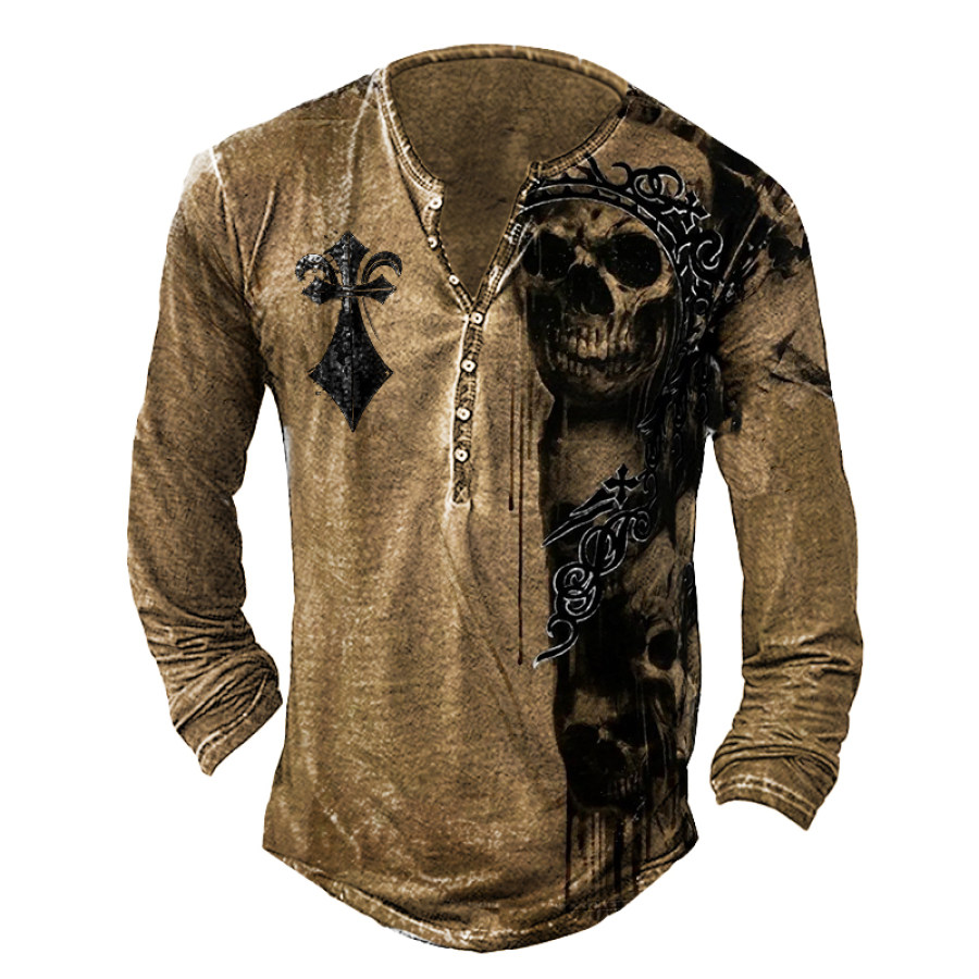 

Men's Outdoor Printed Casual Long Sleeve Shirt