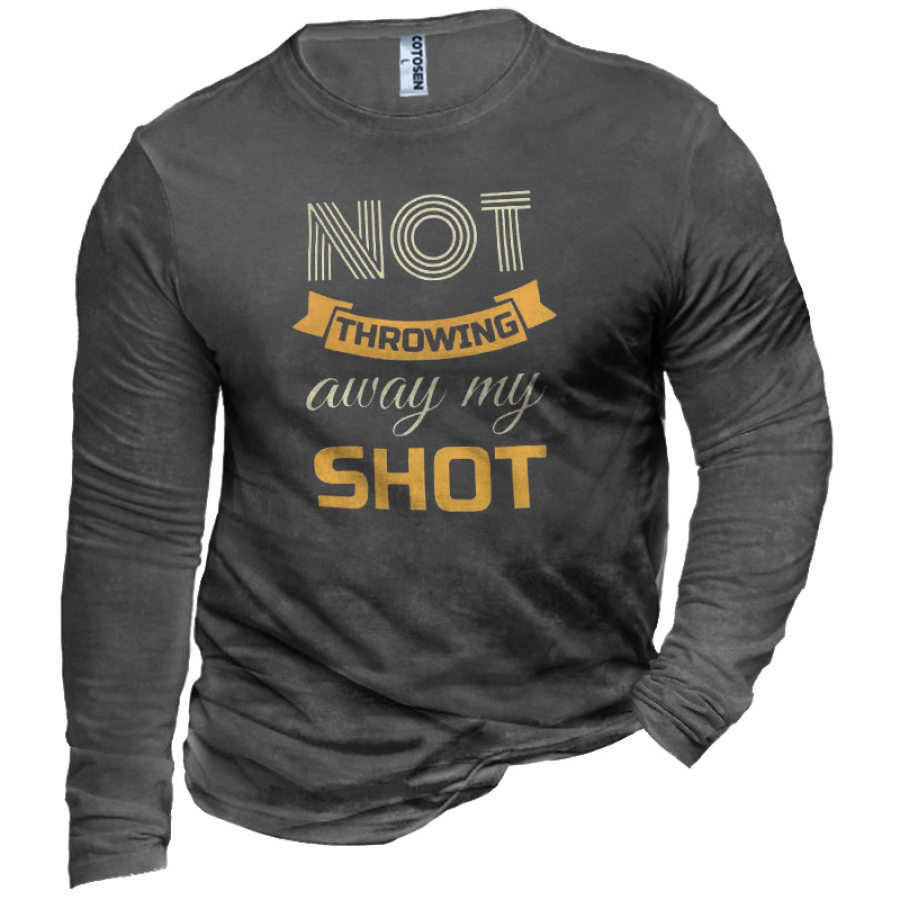 

Not Throwing Away My Shot Men's Cotton T-Shirt