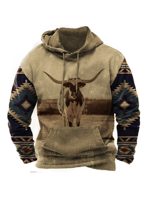 Cowboy Aztec Men's Hoodie